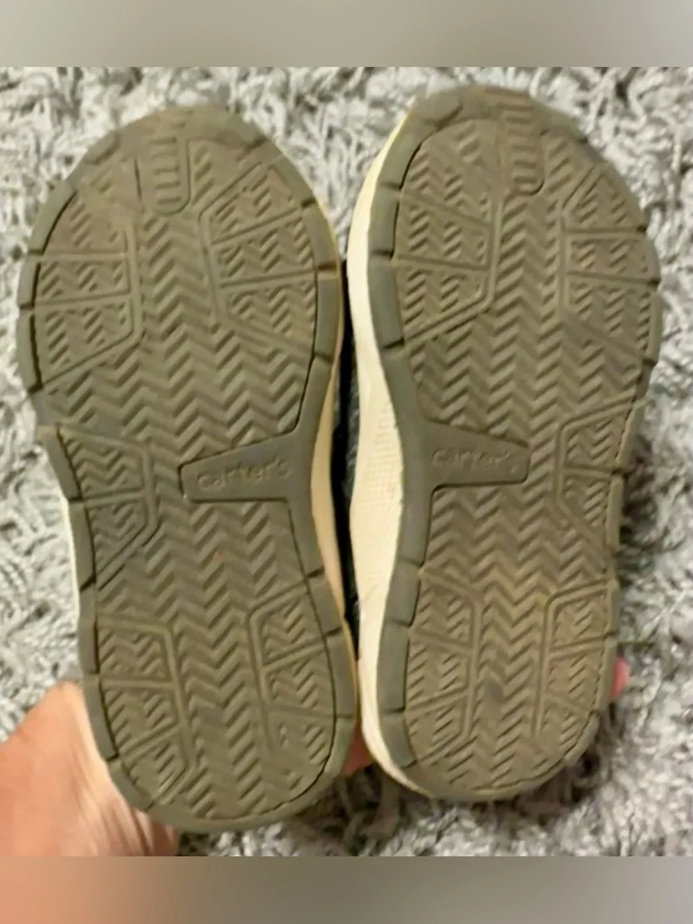 Carter's Black Knit Slip-On Kids Sneakers with Yellow Accents